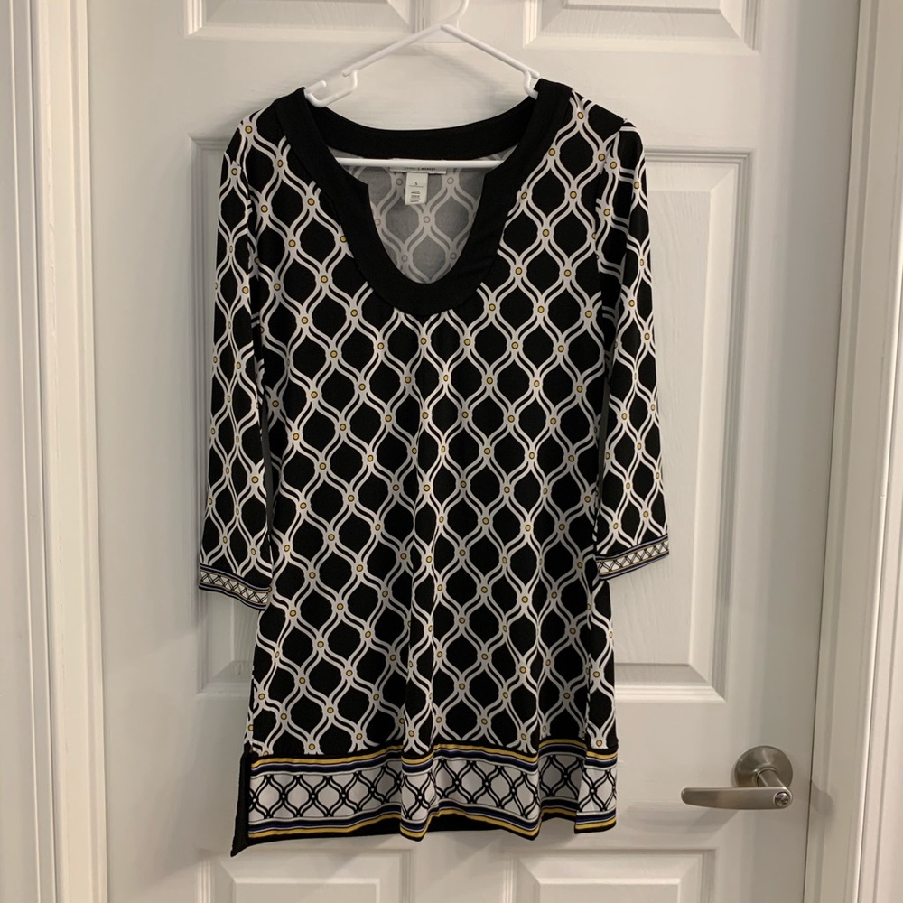 WHBM Women's Black Tunic Top